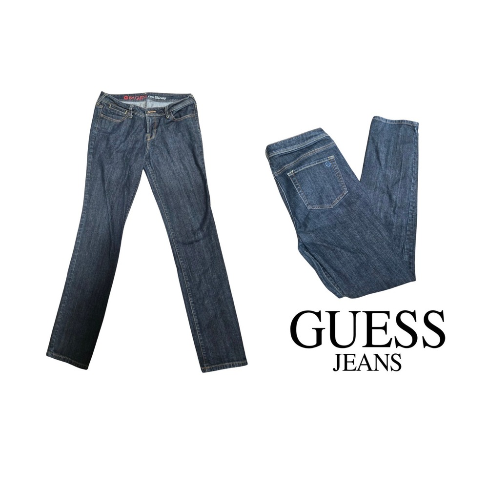 GUESS Skinny Jeans Women's 30 Blue Mid Rise Slim Straight Denim